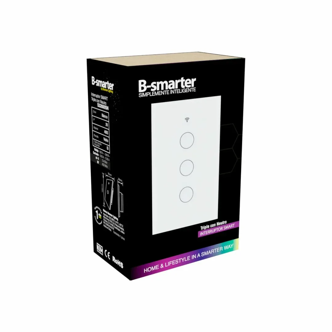 Interruptor Digital Smart sin neutro - B-smarter by Boomer Lighting